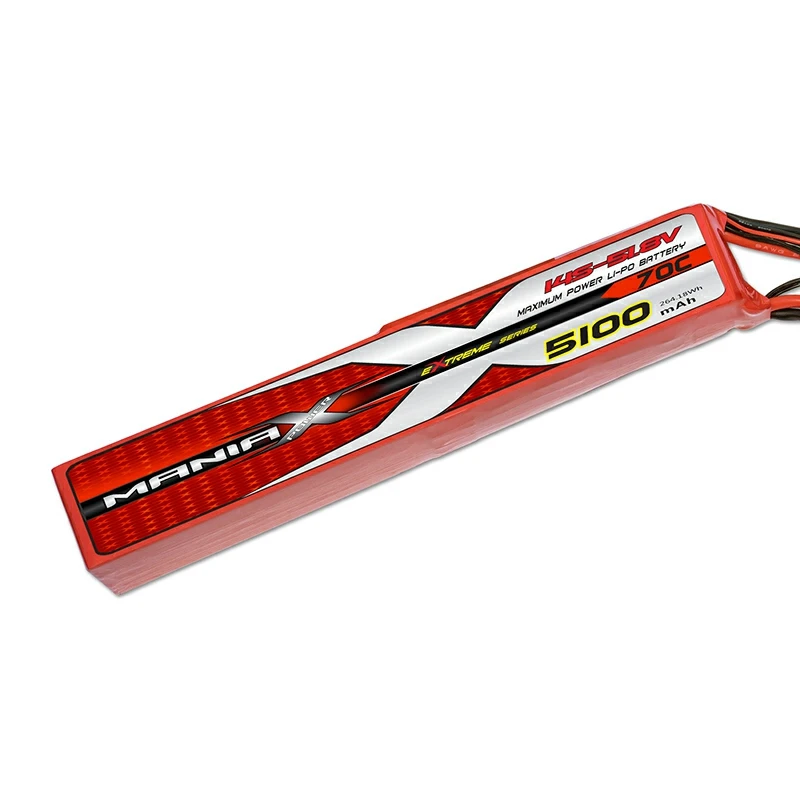 14S-51.8V 5100mAh 70C 스틱 리포 배터리