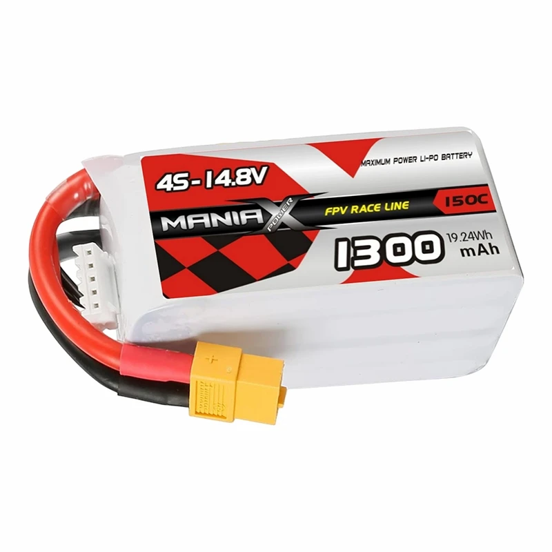 4S-14.8V 1300mAh 150C FPV 레이싱 Lipo 배터리