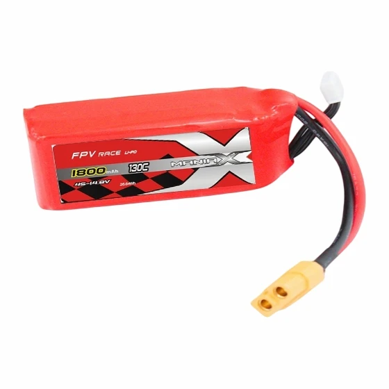 4S-14.8V 1800mAh 130C FPV 레이싱 Lipo 배터리
