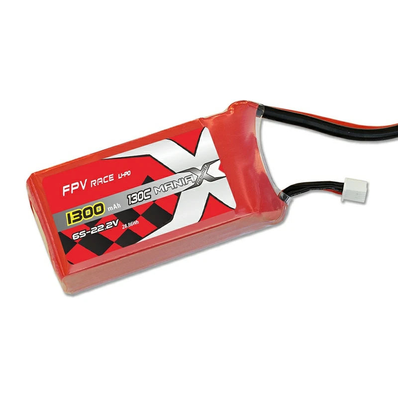 6S-22.2V 1300mAh 130C FPV 레이싱 Lipo 배터리